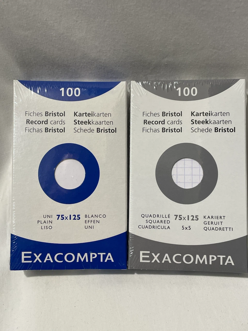 Exacompta Bristol Record Index Cards, 3X5