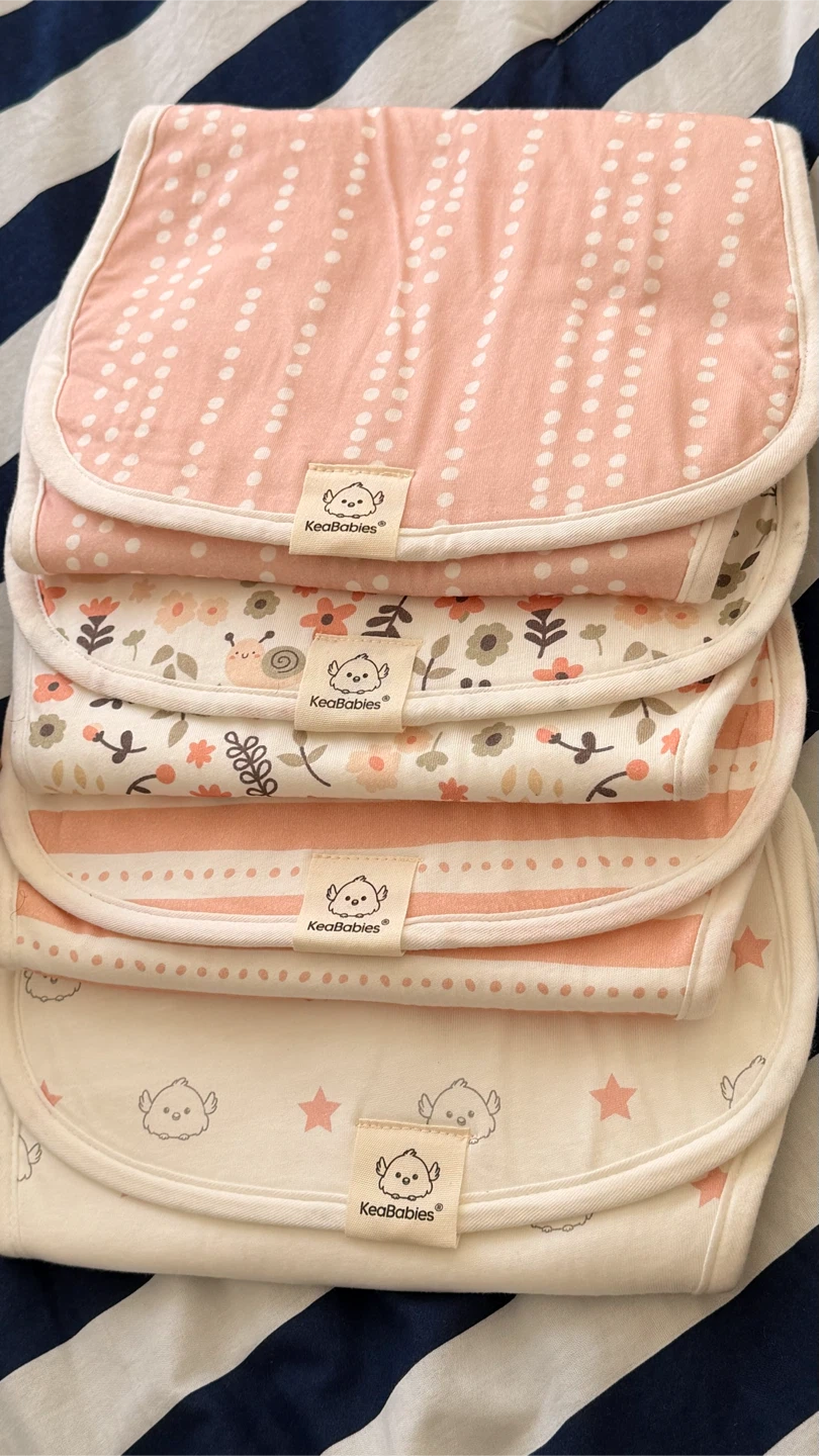 KeaBabies Urban Burp Cloths 4-Pack