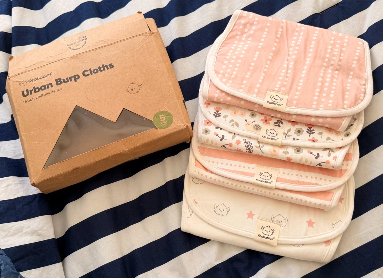 KeaBabies Urban Burp Cloths 4-Pack - photo 2
