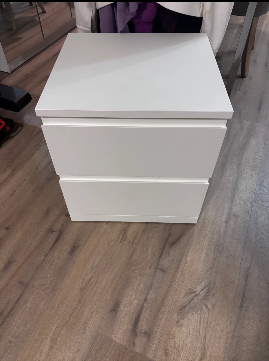 IKEA Storklinta White 2-Drawer Table (2 Available)