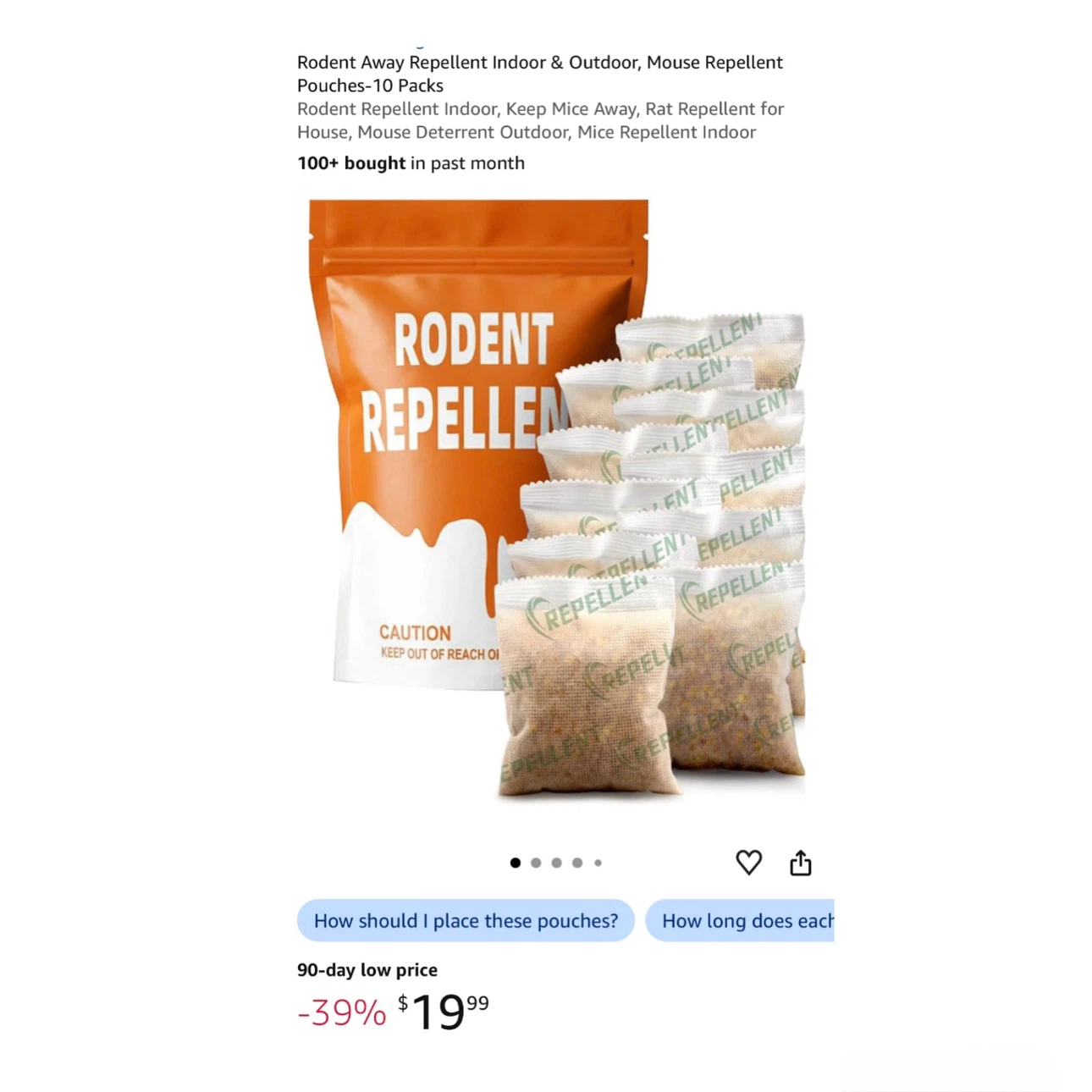 Brand new Rodent Away Repellent Indoor & Outdoor