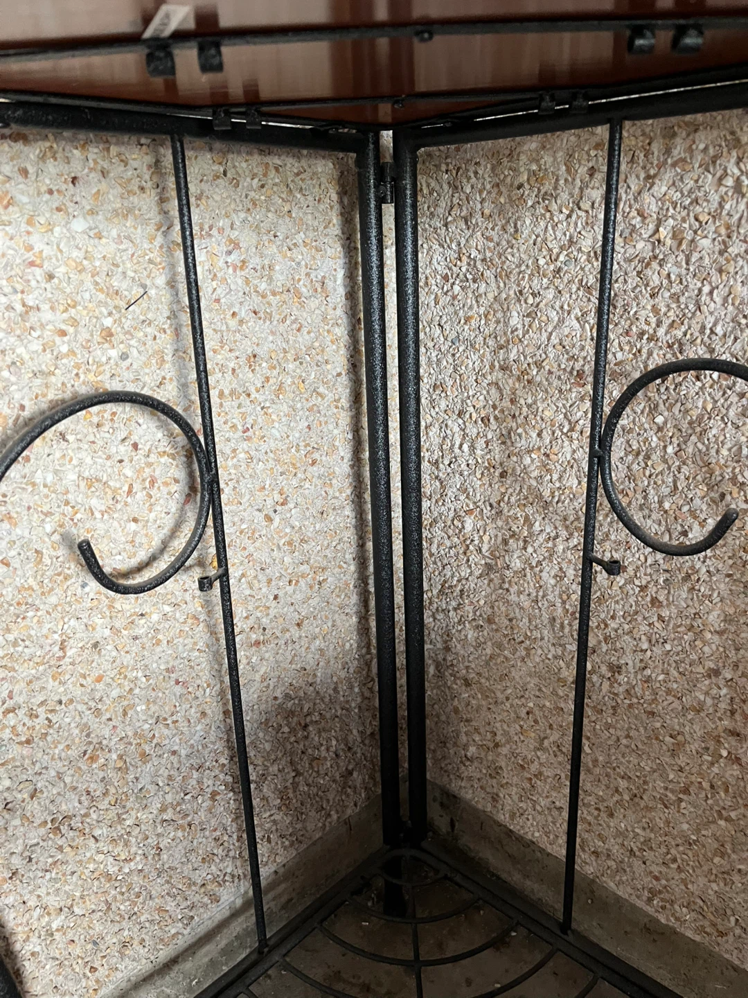 Metal and Wood Corner Shelf - photo 4