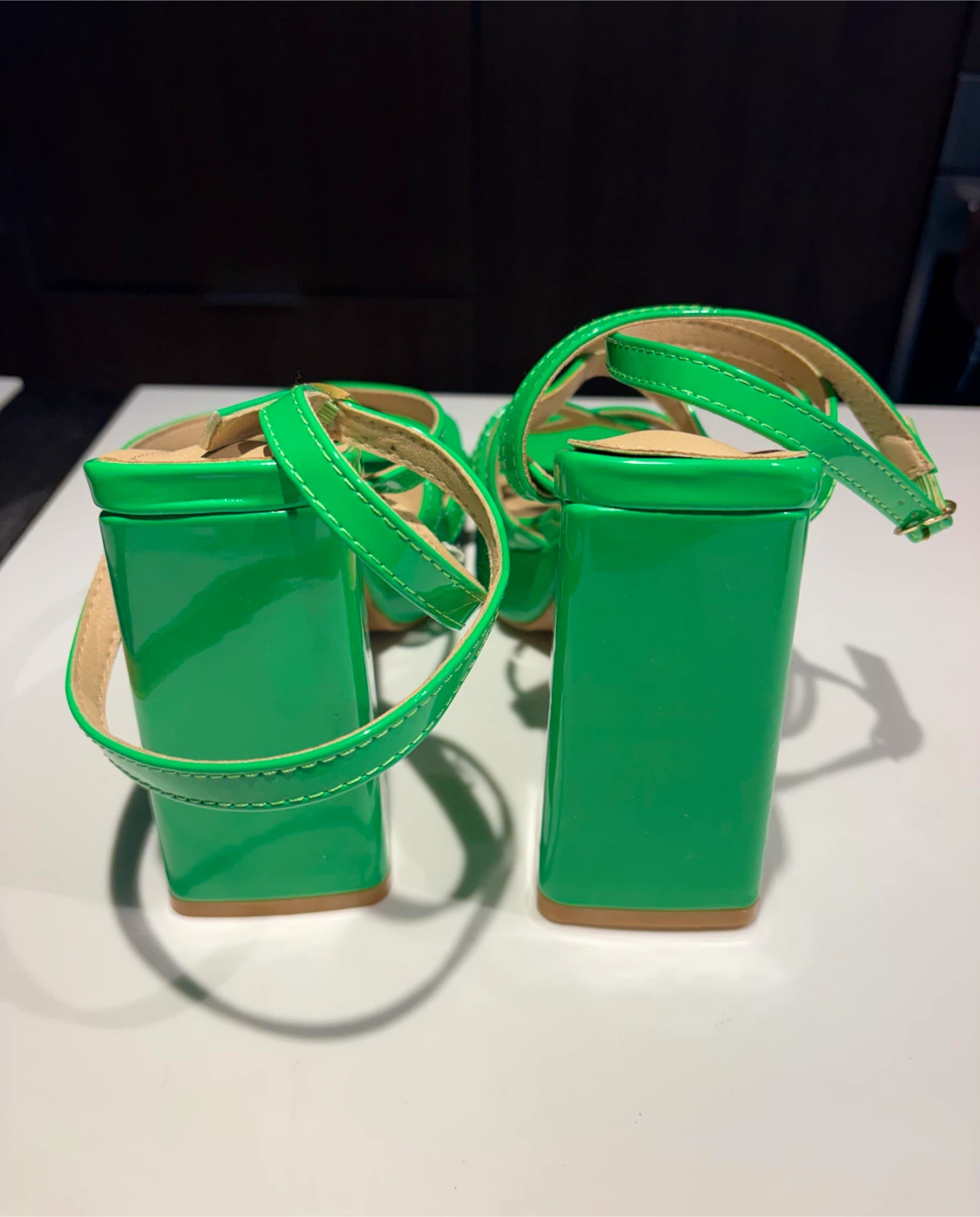 Shein Green Platform Block Heelssize 7 new - photo 4