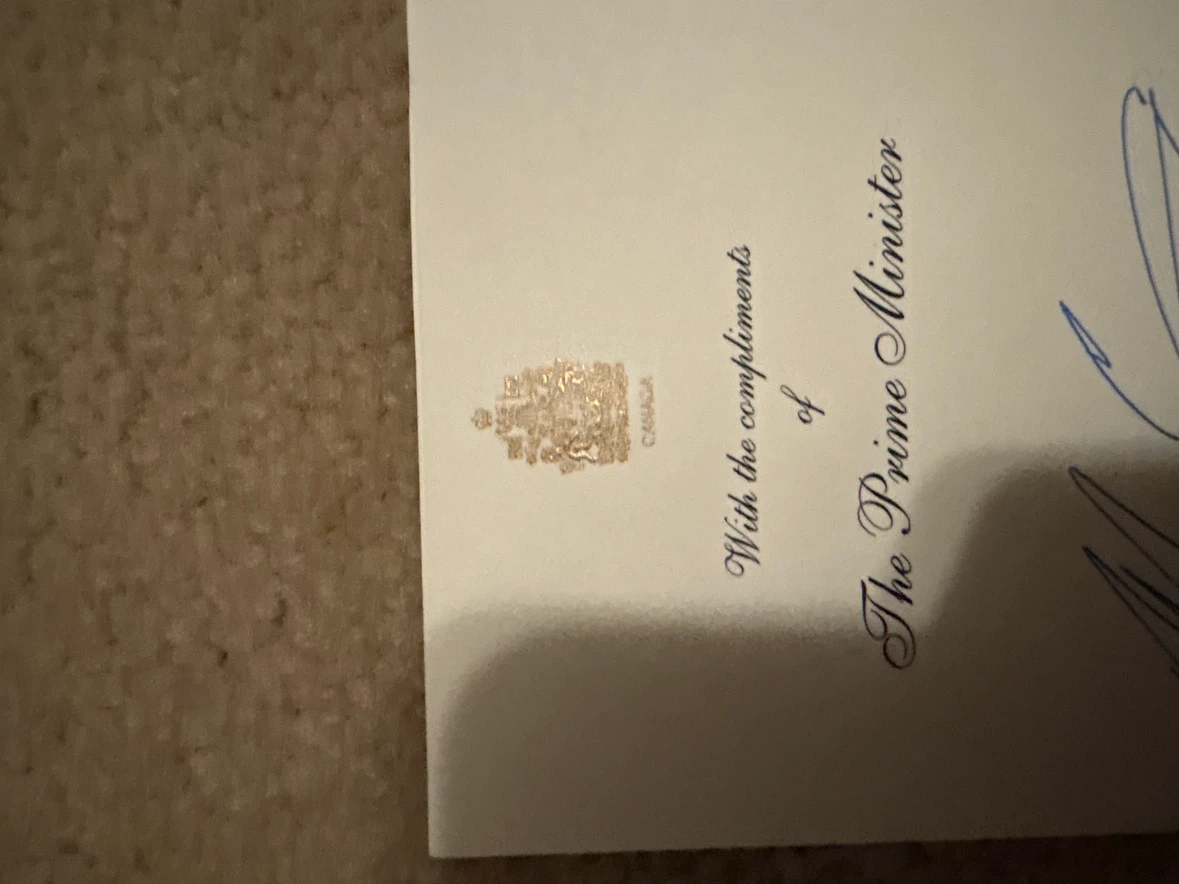 Signed Prime Minister Compliments Card - photo 4