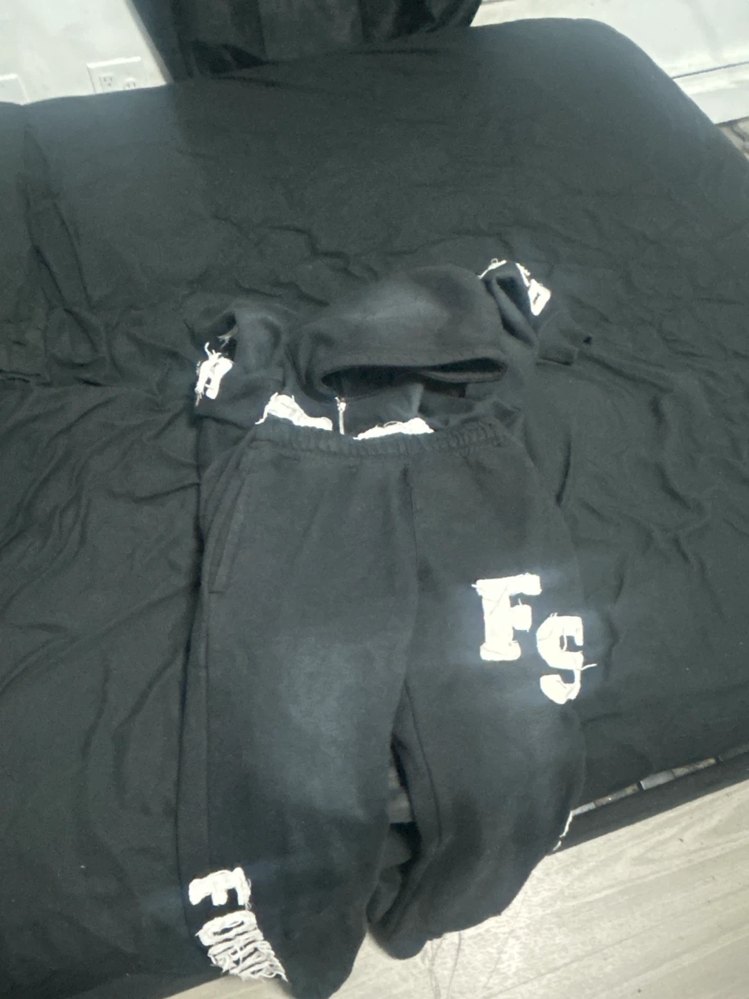 Forever Situated Black Tracksuit Set Size Small