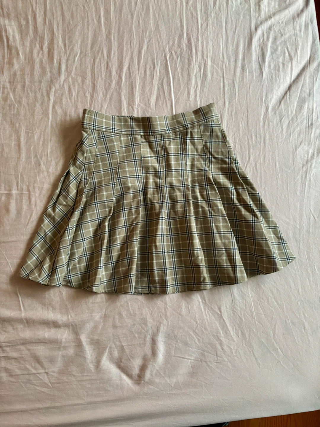 Garage Plaid Pleated Skirt