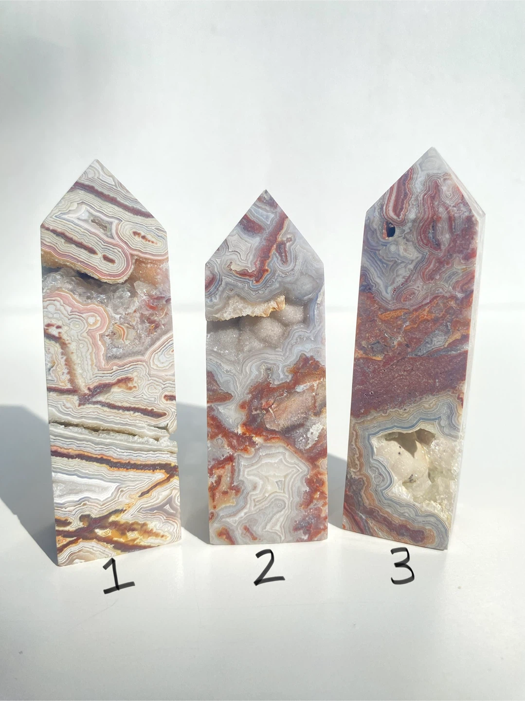 Crazy Lace Agate Crystal Points