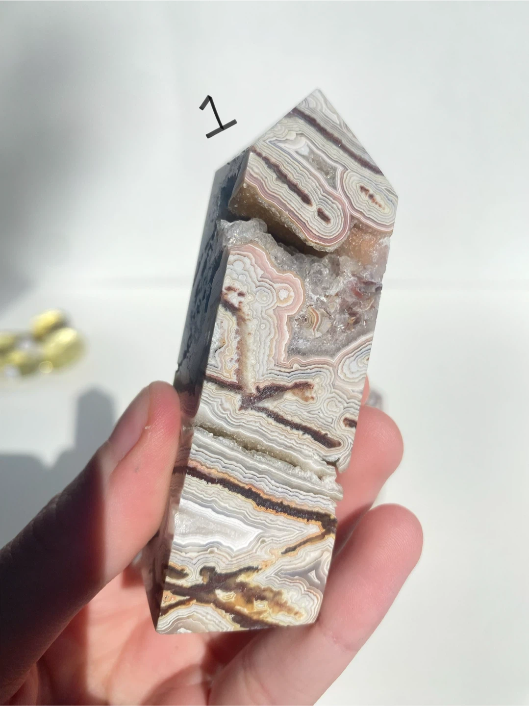 Crazy Lace Agate Crystal Points - photo 2