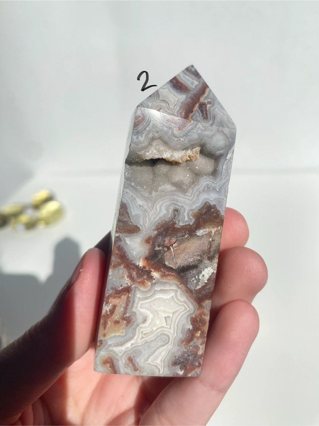 Crazy Lace Agate Crystal Points - photo 3