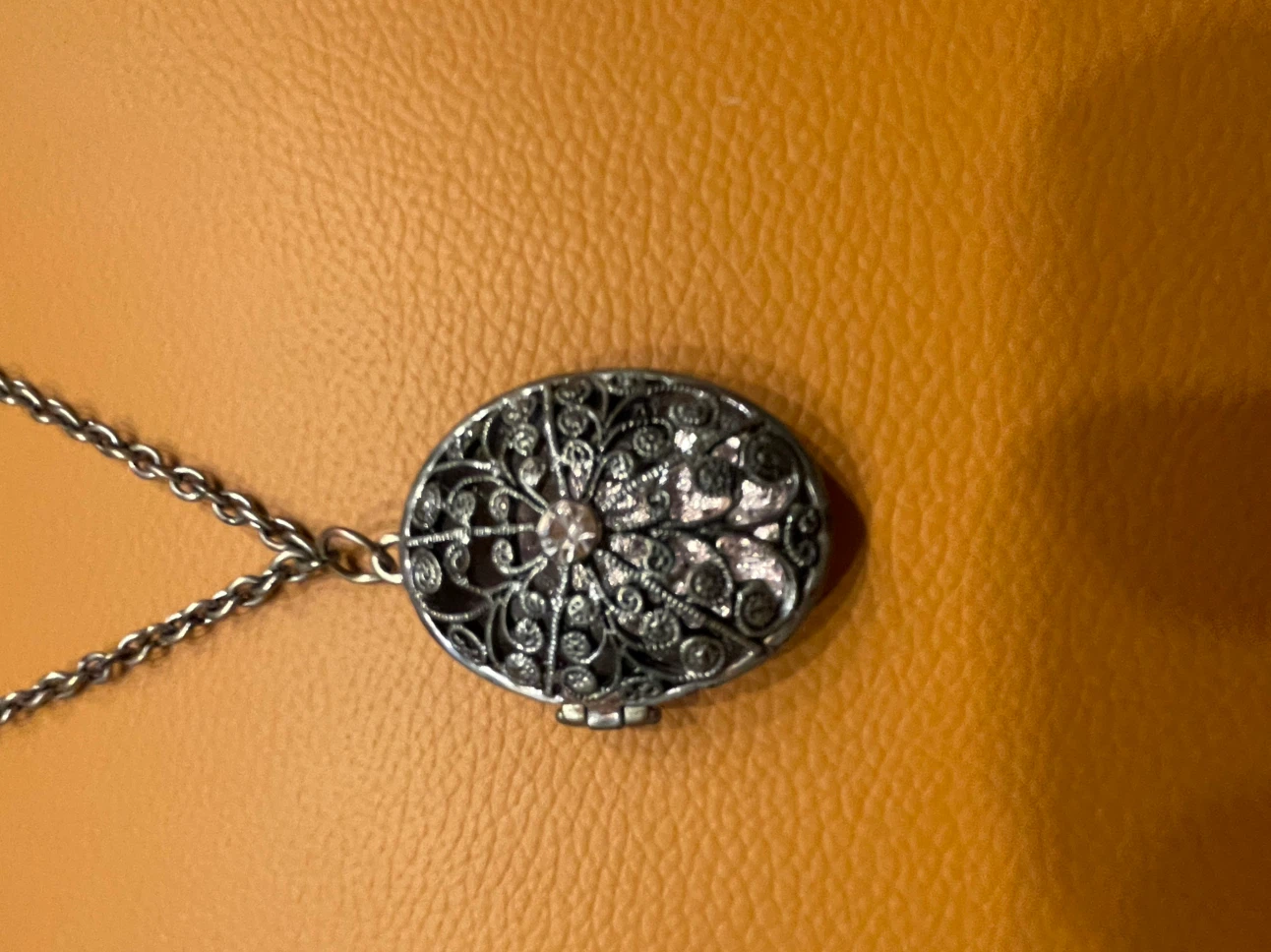 Vintage Style Filigree Locket Necklace
