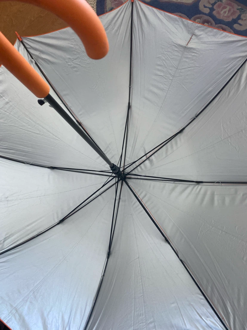 Orange hook-handle umbrella - photo 2