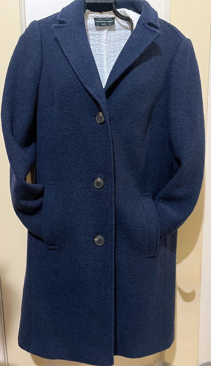 Boden Navy Wool Blend Coat - photo 2