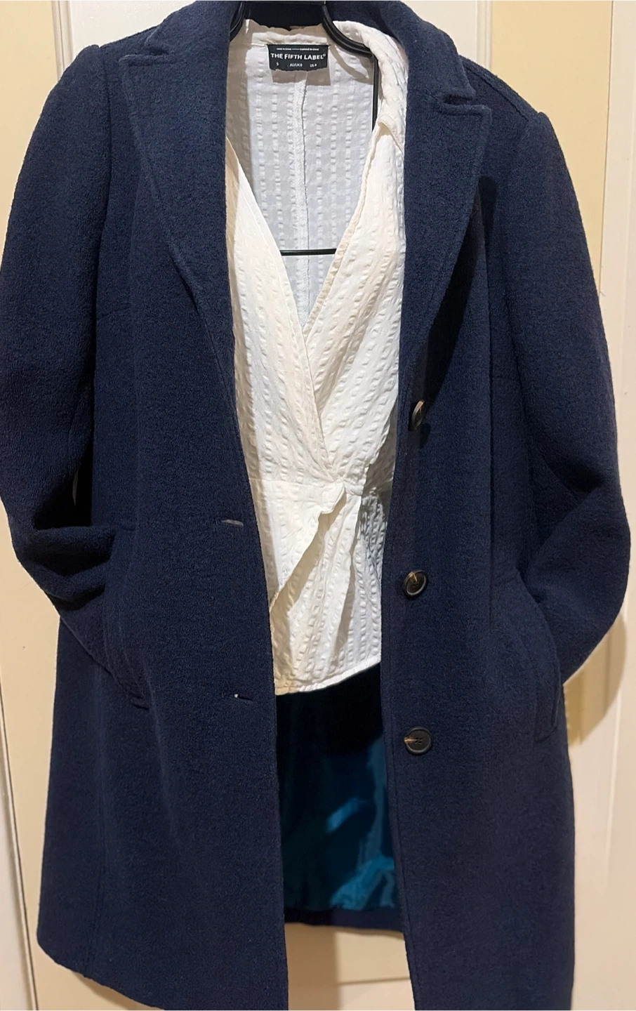 Boden Navy Wool Blend Coat - photo 4