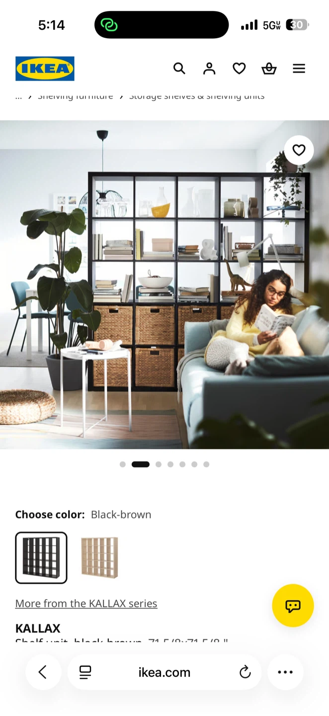 IKEA KALLAX Shelving Unit Black-brown - photo 5