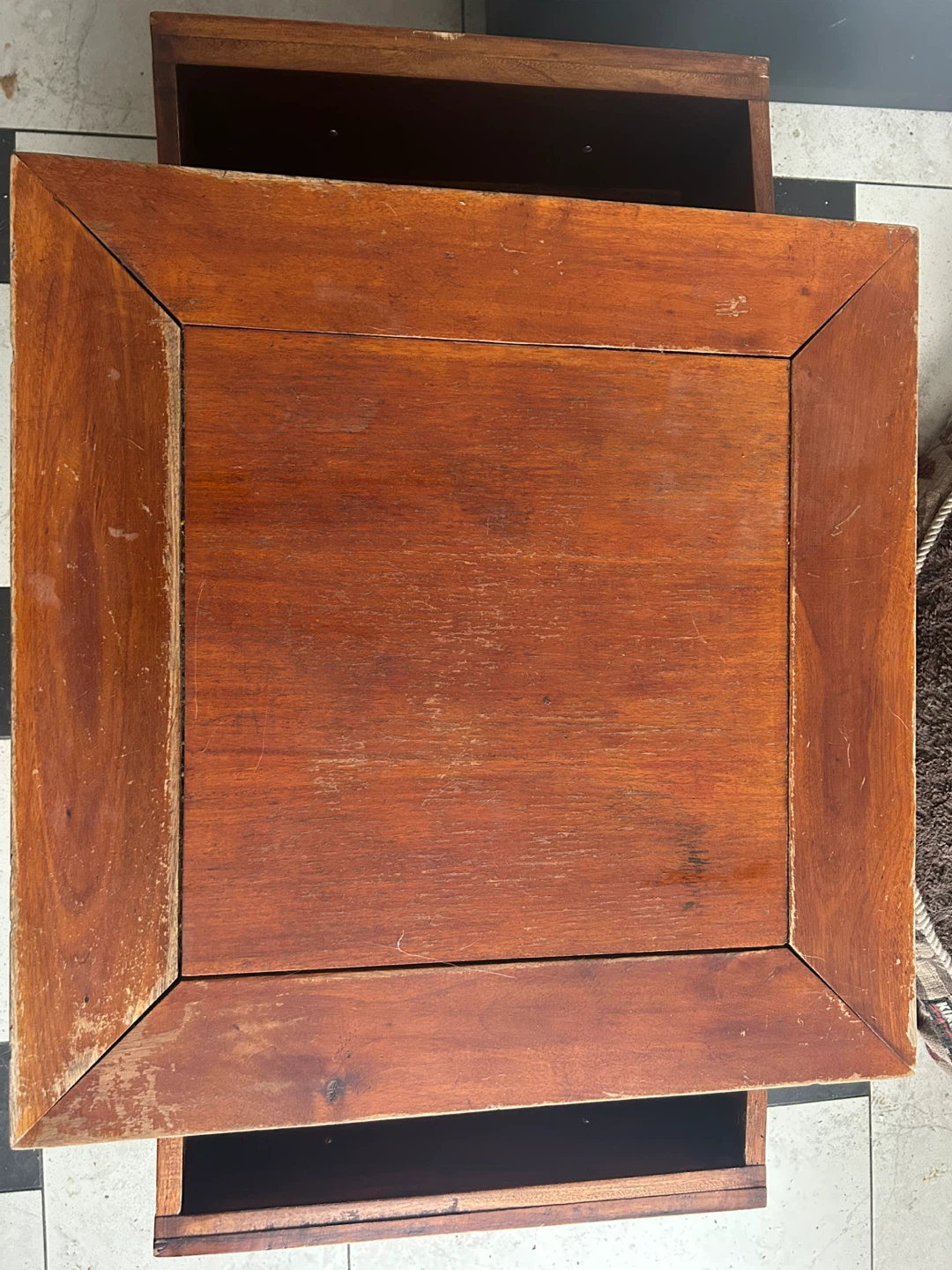Solid Wood Side Table with Drawers - photo 3