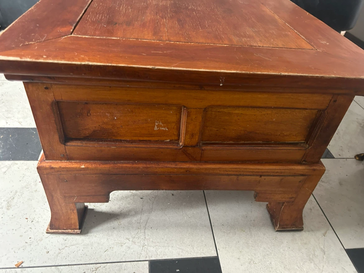 Solid Wood Side Table with Drawers - photo 4