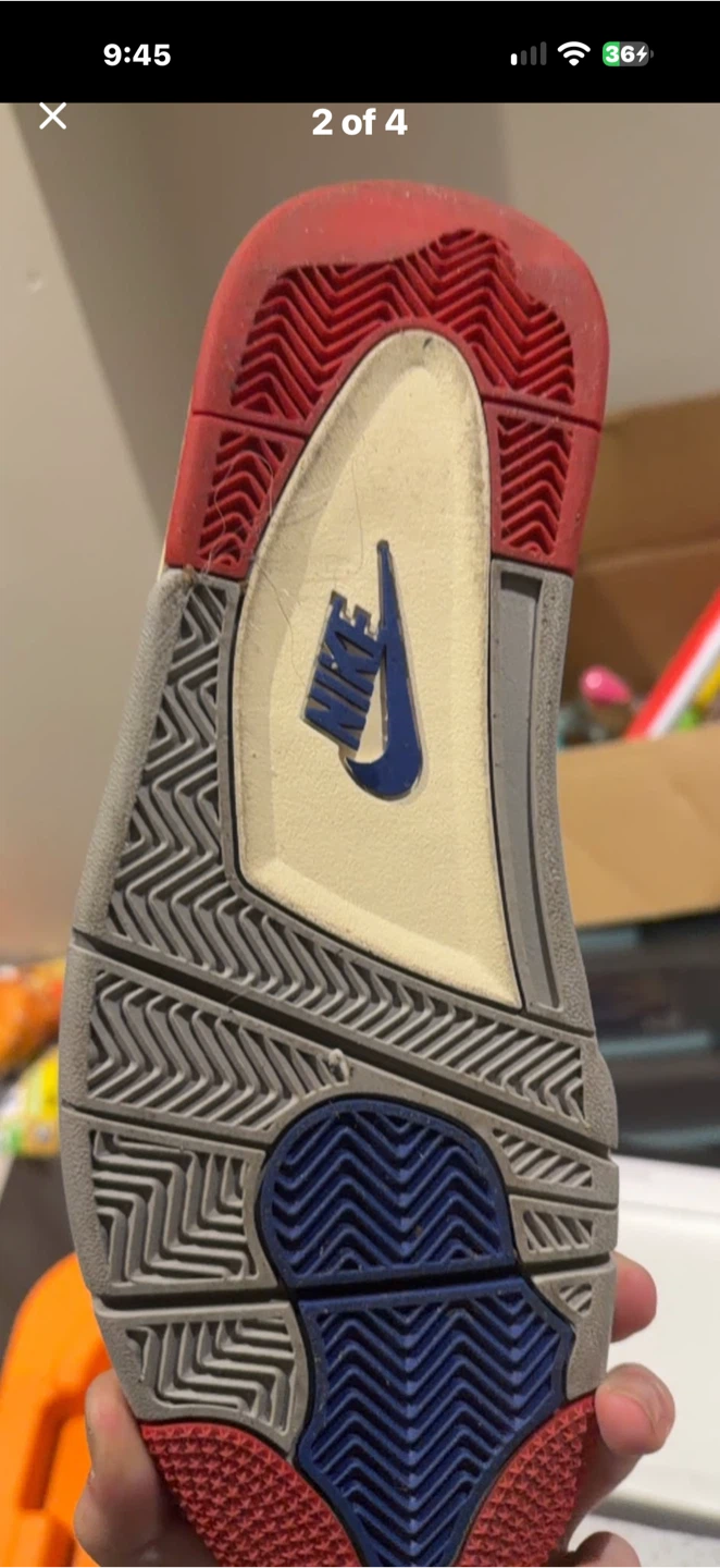 Air Jordan 4 Retro Black/Fire Red-Deep Royal Blue - photo 3