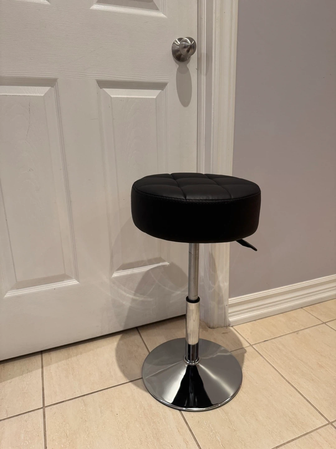 Adjustable Black Bar Stool