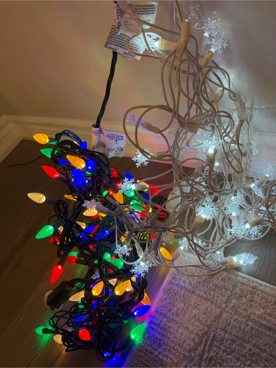 Two sets of decorative string lights