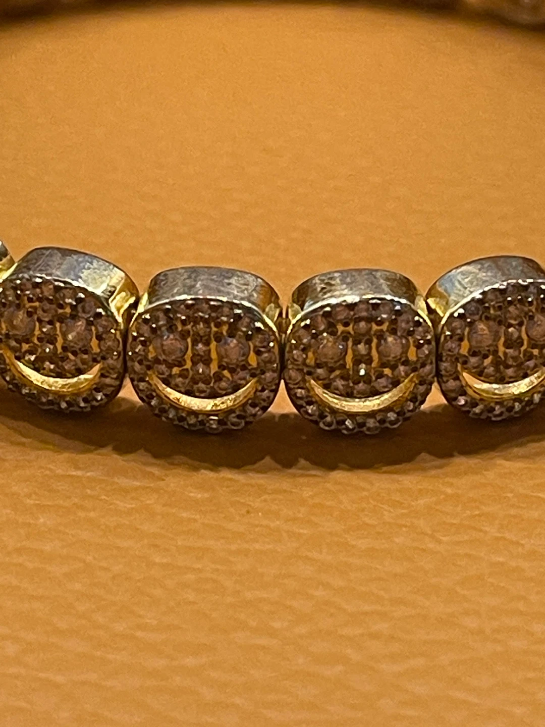 Gold-tone smiley face bracelet - photo 2