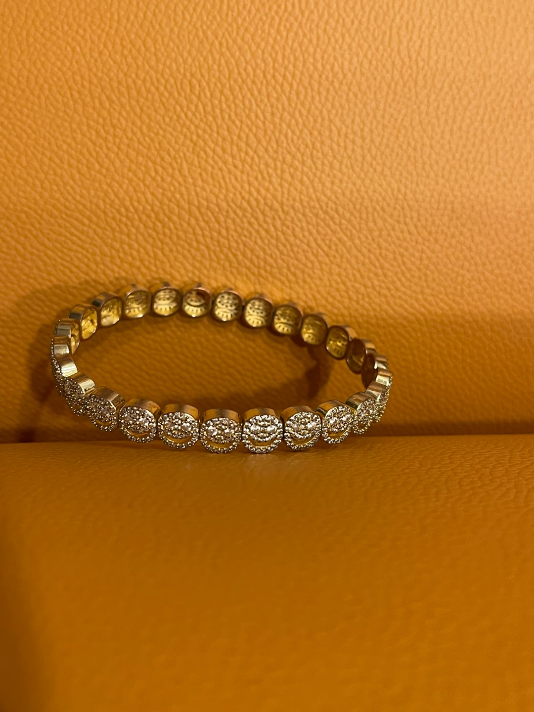 Gold-tone smiley face bracelet - photo 3