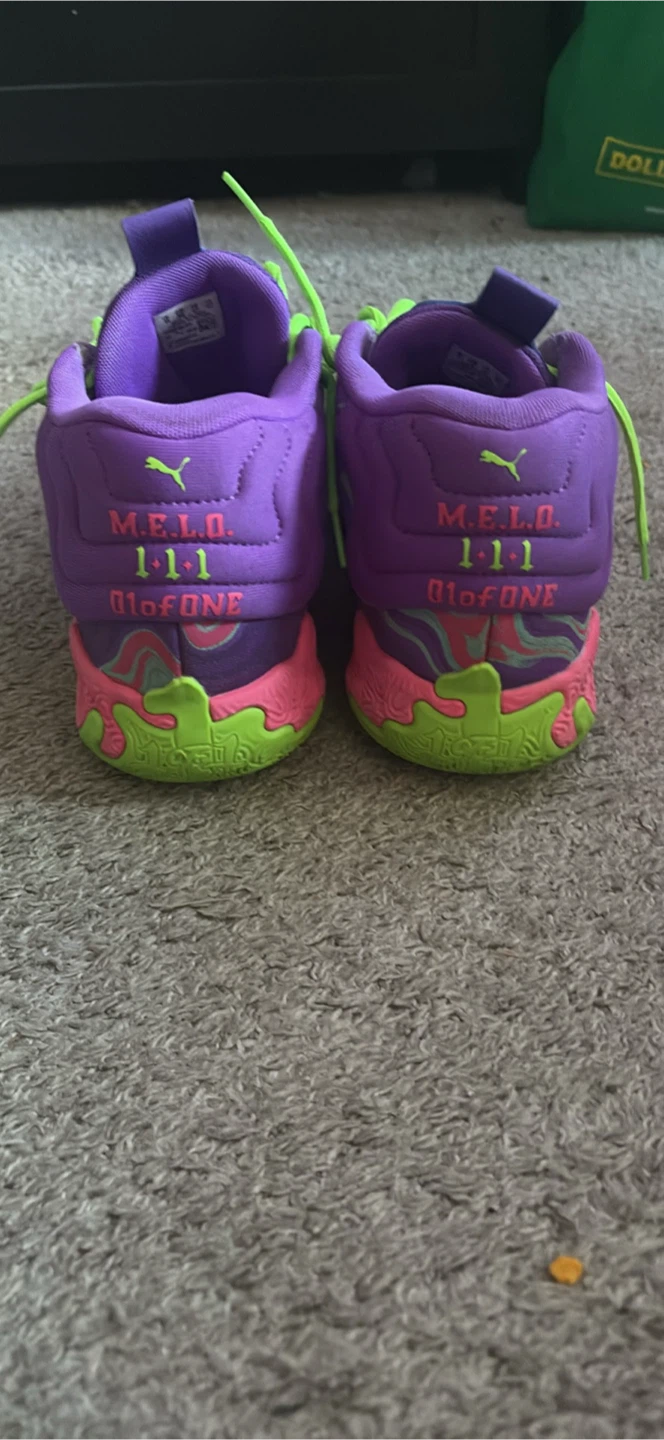 Puma MB.02 Basketball Shoes - Purple/Neon, US 12 - photo 2