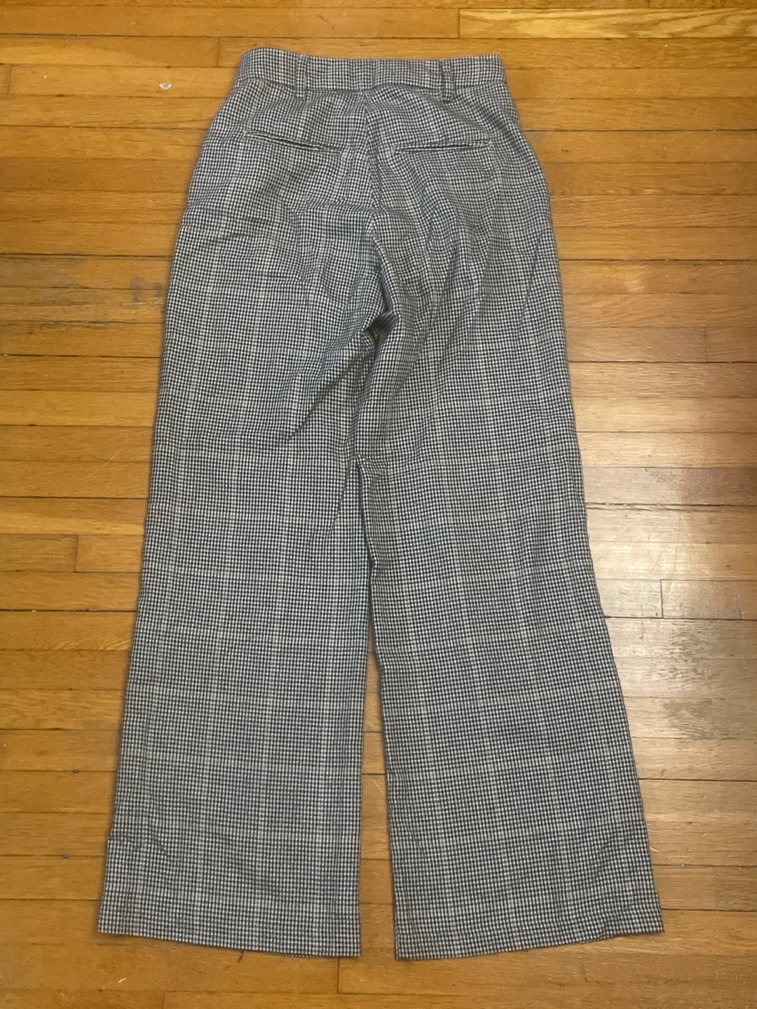 Checkered wide-leg trousers - photo 2