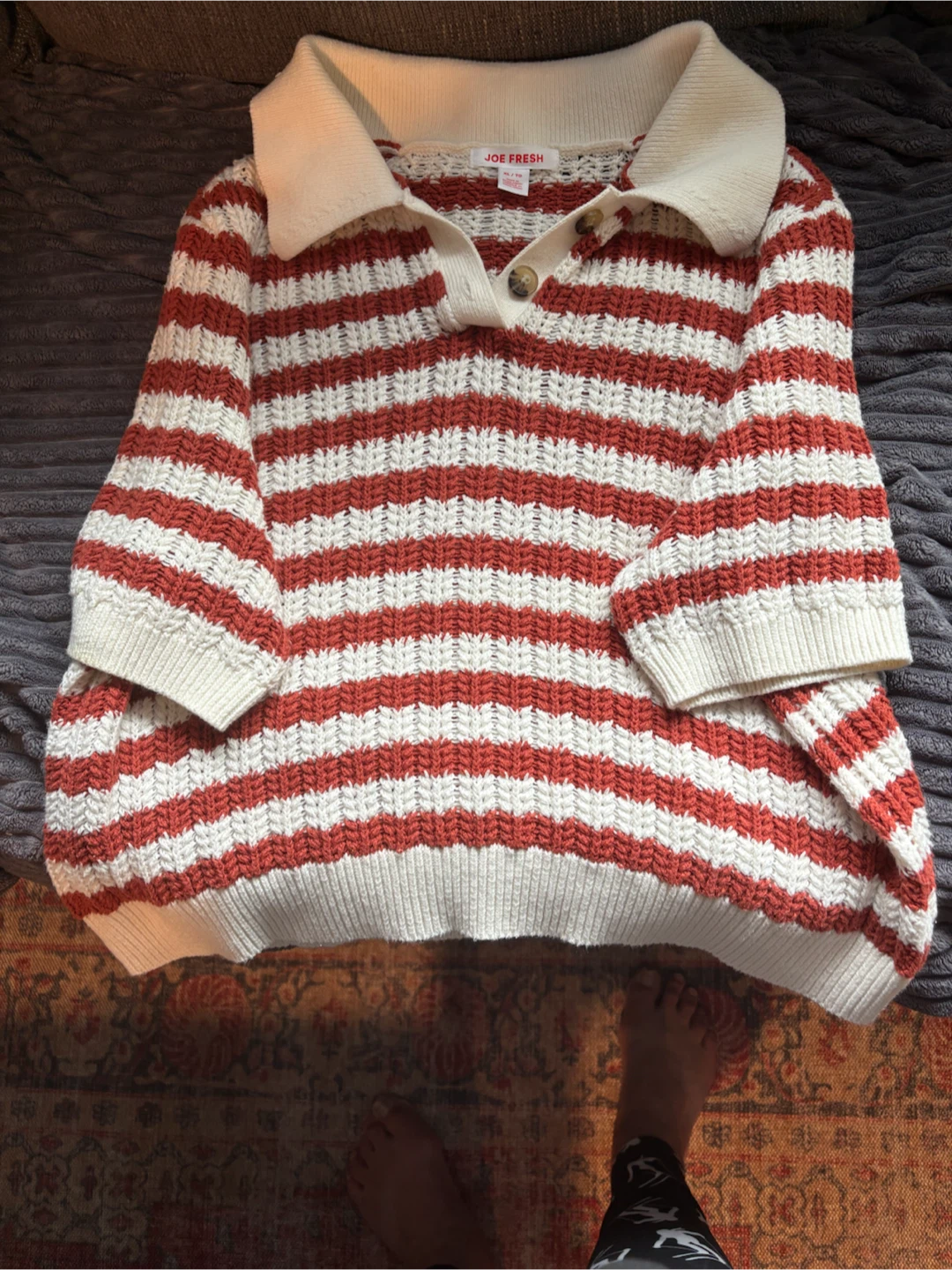 Joe Fresh Striped Collared Sweater - photo 3