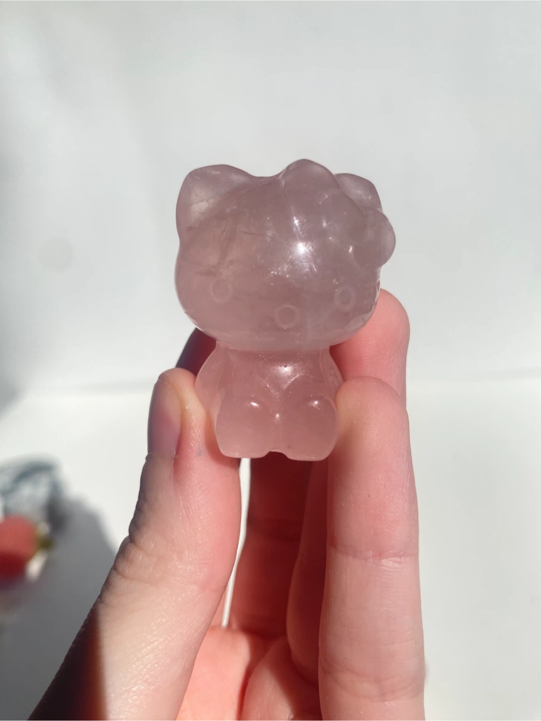 Hello Kitty Rose Quartz Carvings - photo 3