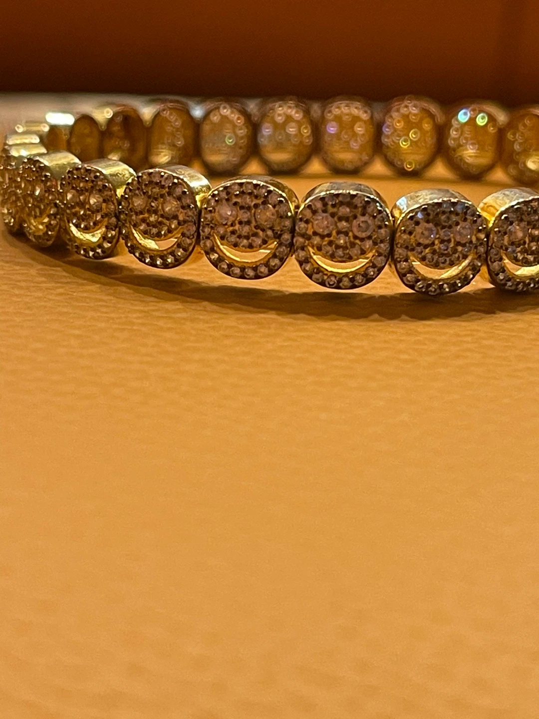 Gold-tone smiley face bracelet - photo 5