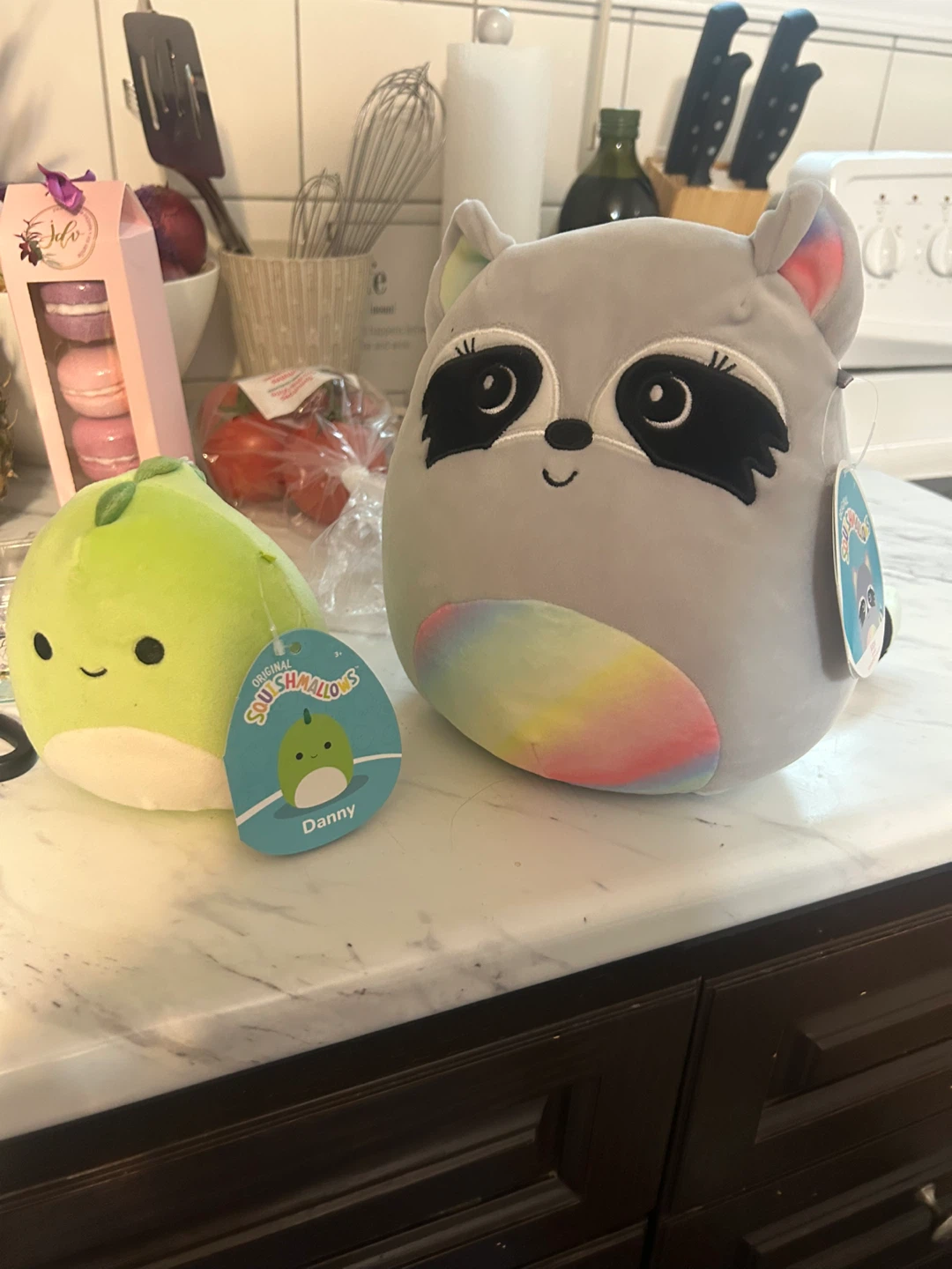 Squishmallows Dino and Raccoon Plush