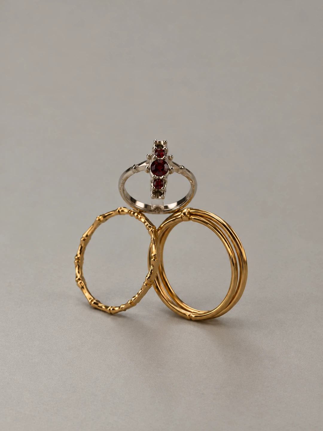 Three-Piece Stackable Ring Set