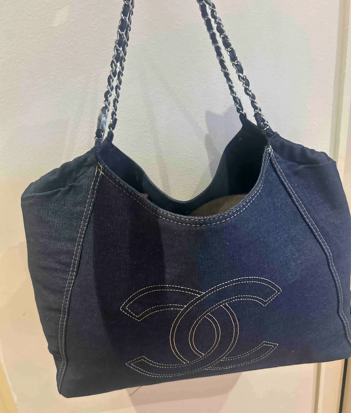 New Denim C Chain Shoulder Bag - photo 3