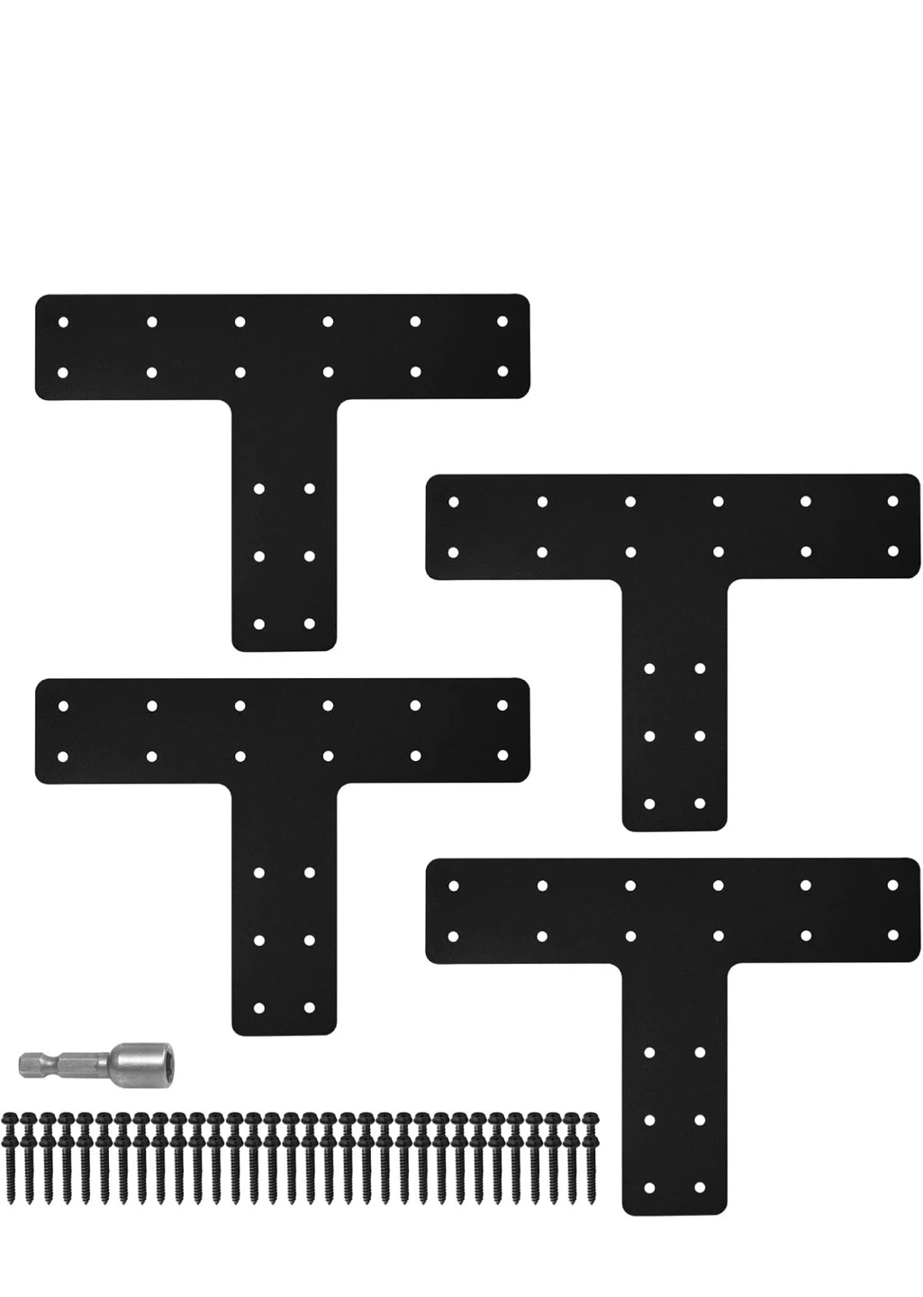 T-Bracket for Pergola Posts, 4 Pack