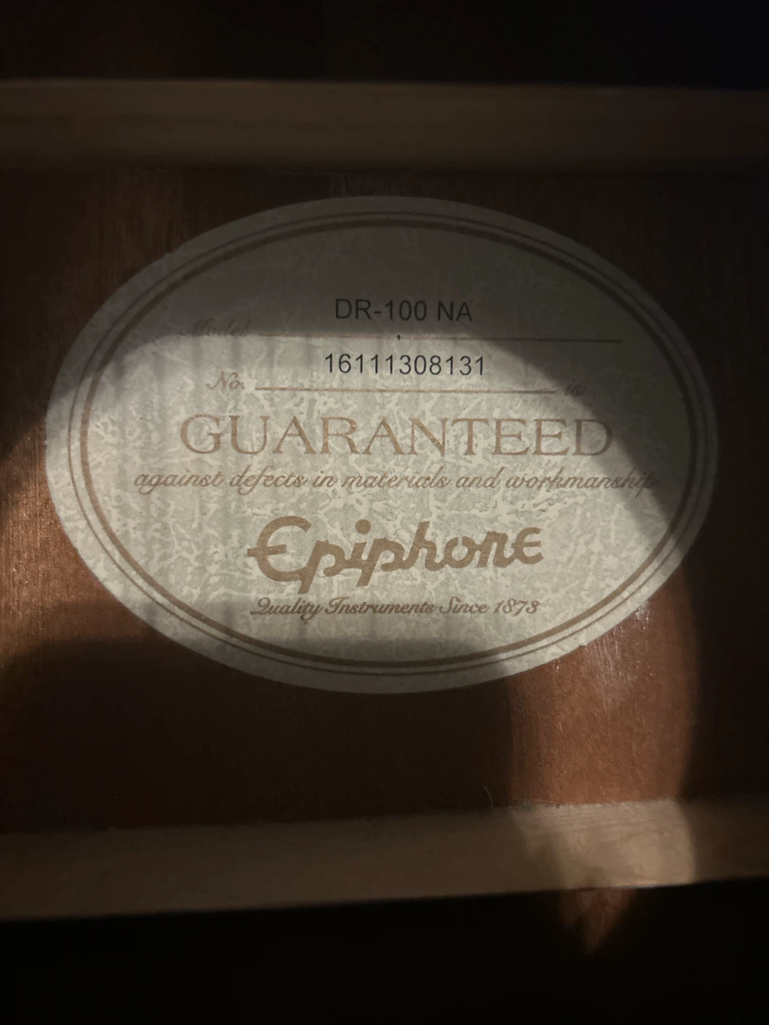 Epiphone DR-100 Acoustic Guitar - photo 2