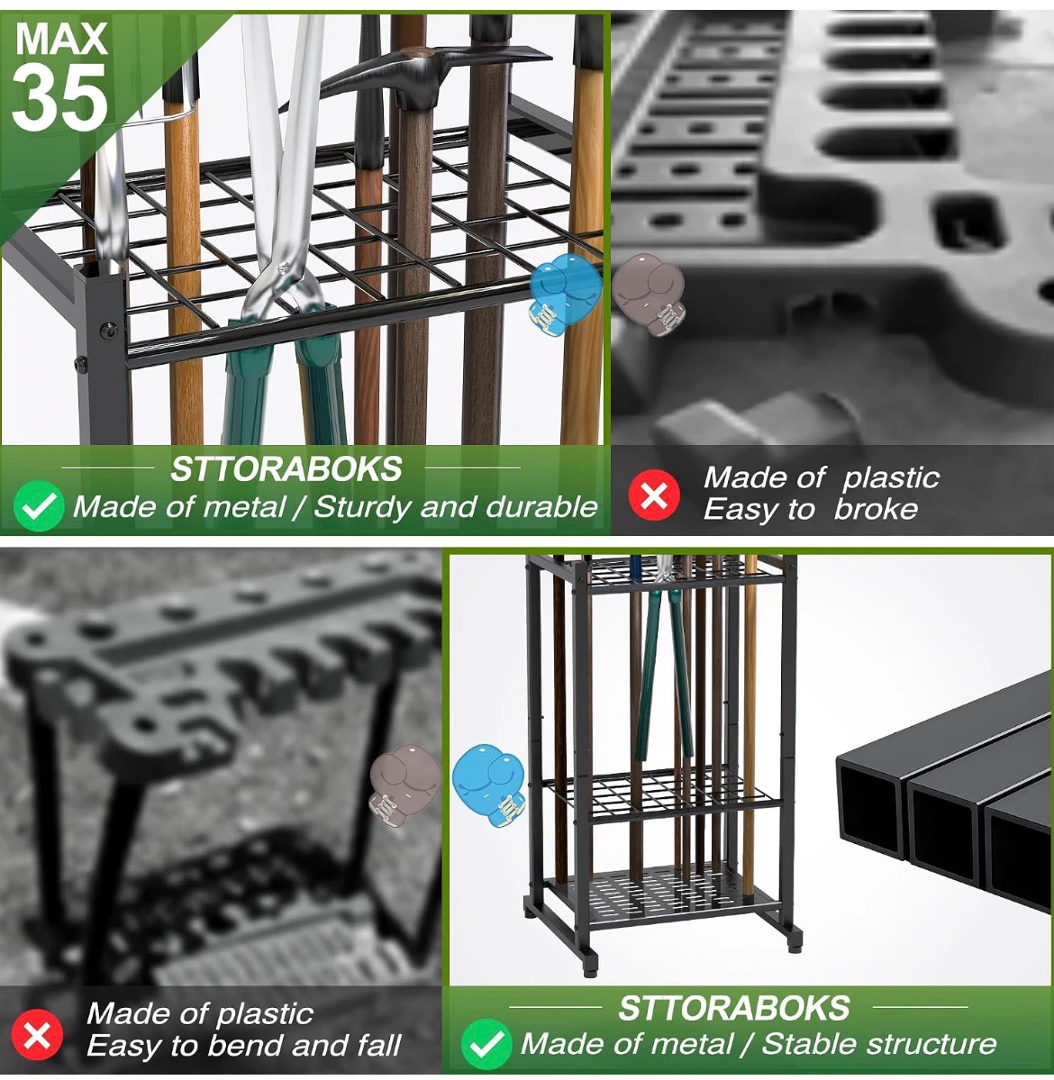 STTORABOKS Garden Tool Rack - photo 4