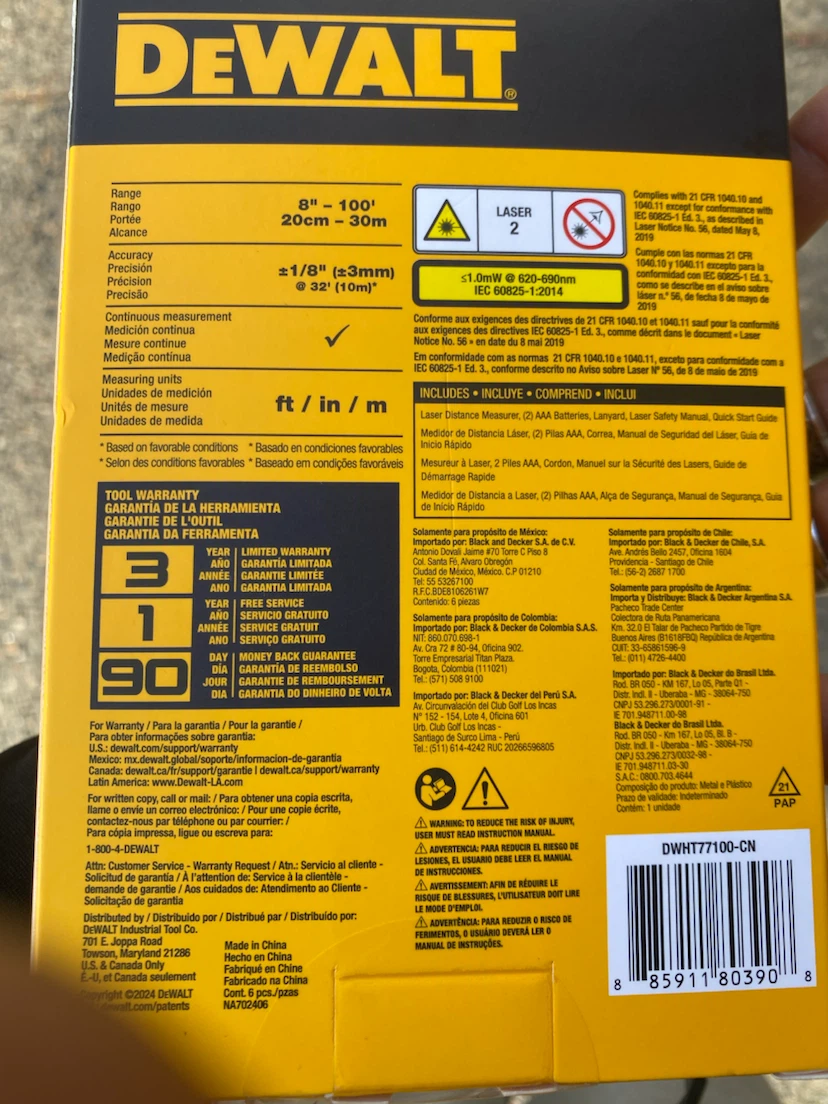 DEWALT 100' (30m) Laser Distance Measurer - photo 2