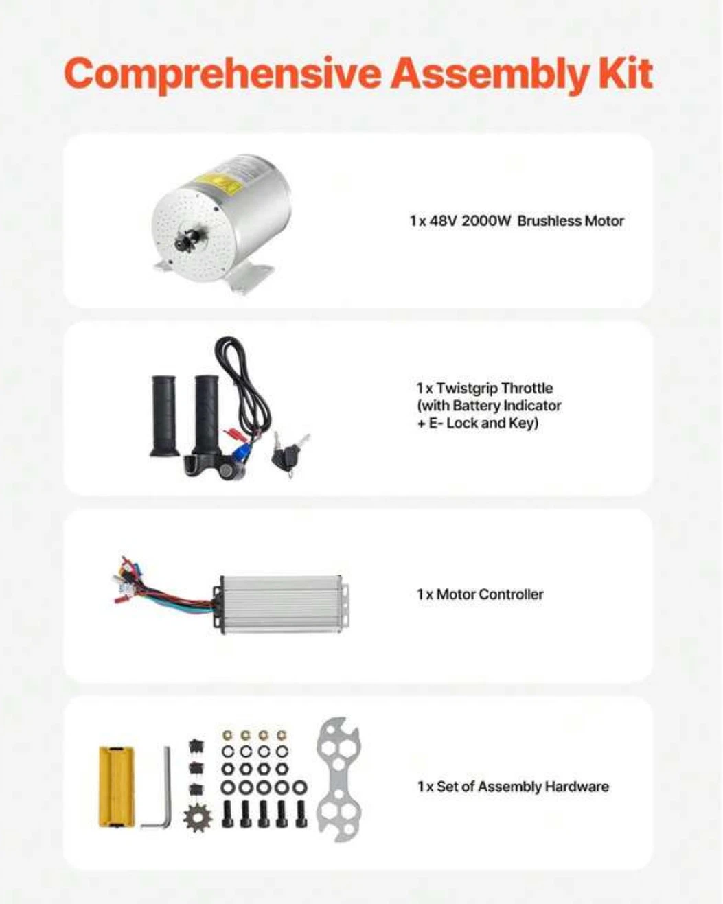 2000W Electric Brushless DC Motor Kit - photo 3