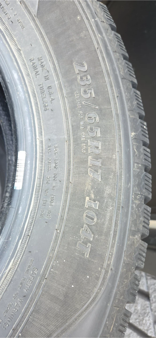 MINT 235/65R17 Goodyear WinterCommand Winter Tires – Set of 4 - photo 4