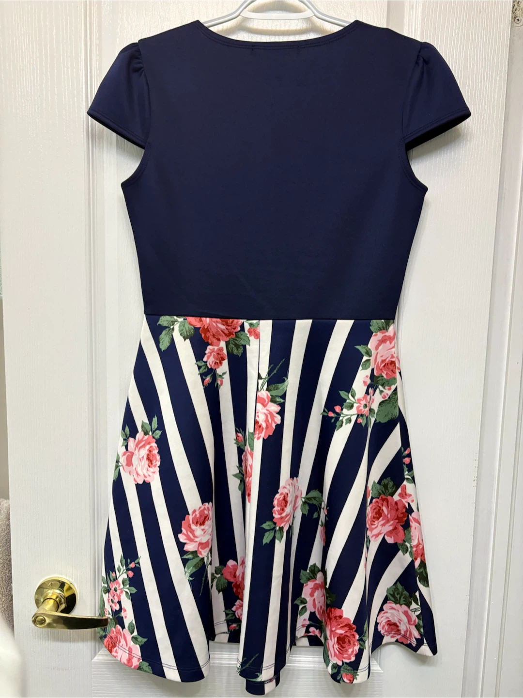 Impress! Navy Floral Striped Dress - photo 4