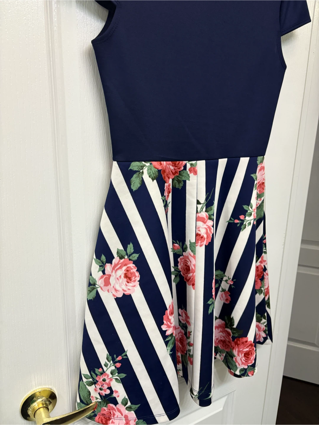 Impress! Navy Floral Striped Dress - photo 5