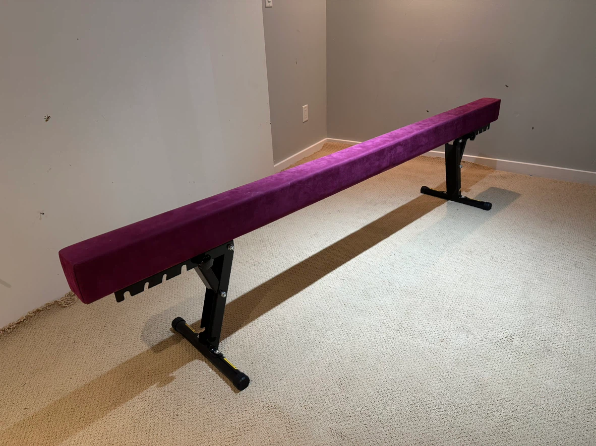 Purple Gymnastics Balance Beam