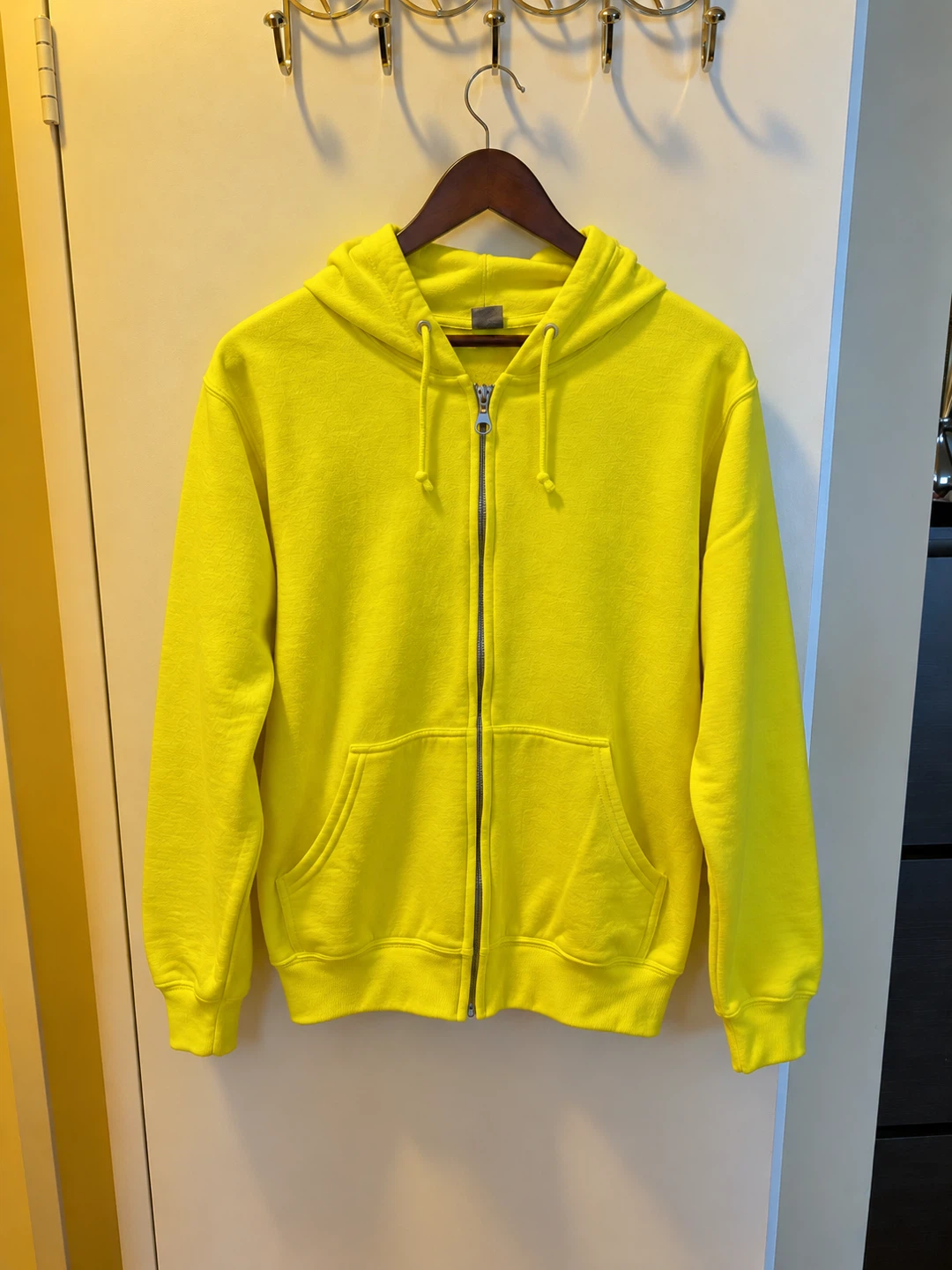 Neon Yellow Full-Zip Hoodie