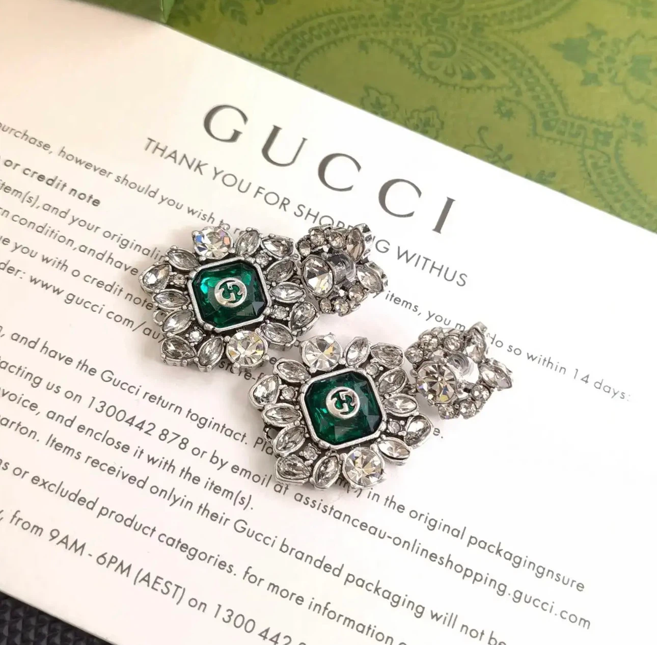 Authentic Gucci Crystal Earrings - photo 2