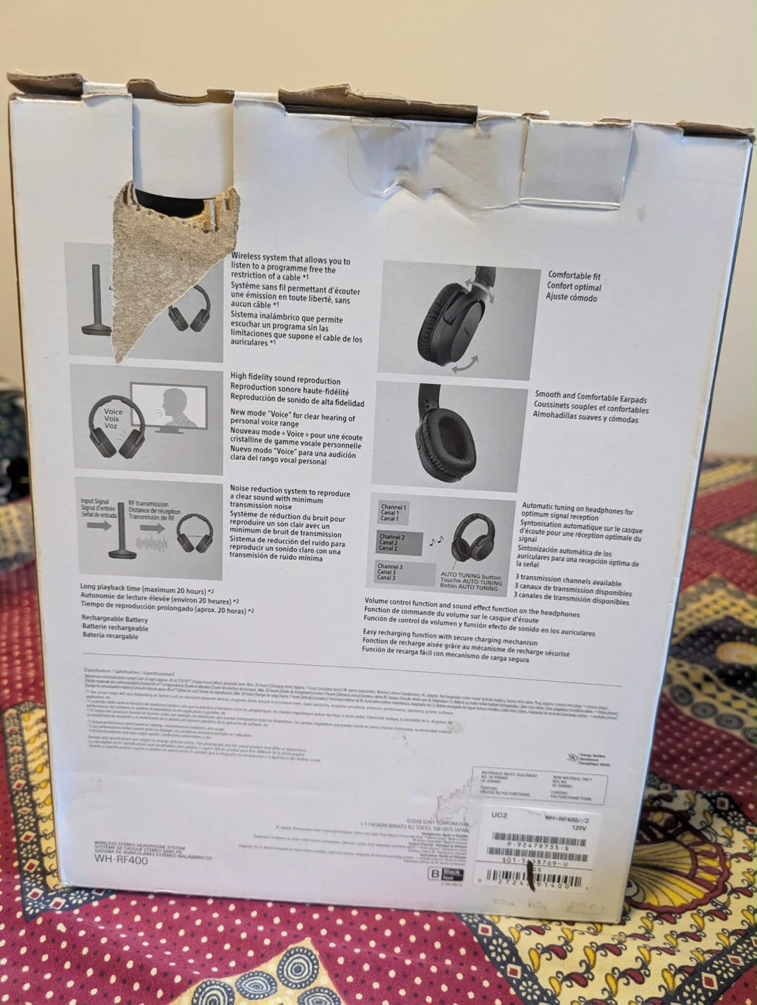 Sony WH-RF400 Wireless Headphones – Like New - photo 2