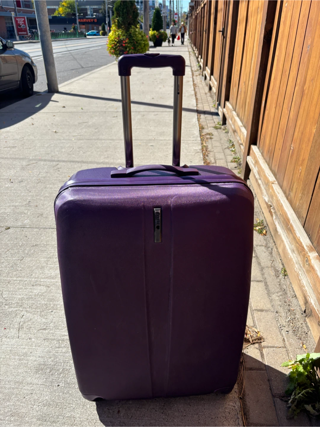 Medium Check in Delsey Purple Hardside Spinner Suitcase - photo 2