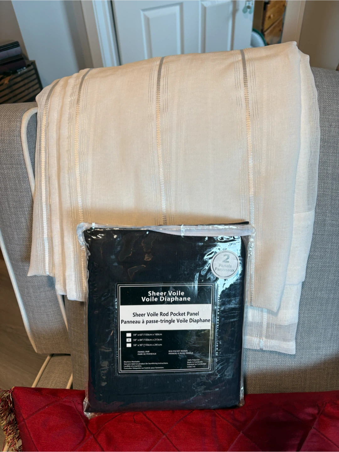 Sheer Voile Rod Pocket Panels