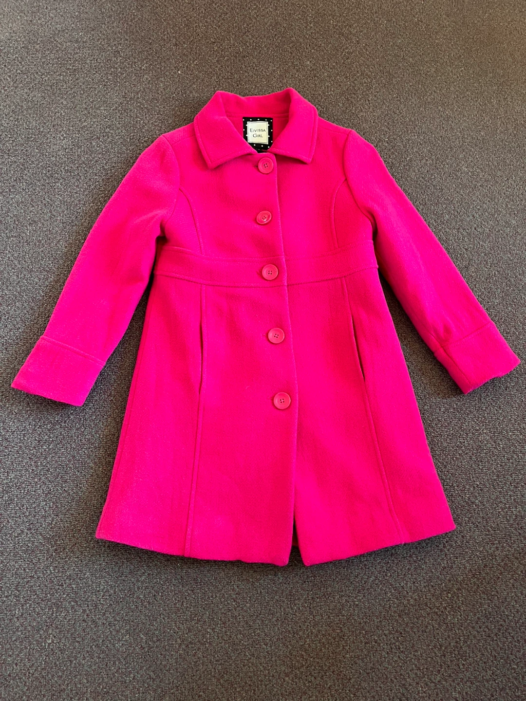 Eivissa Girl Pink Wool-Blend Coat Size 6