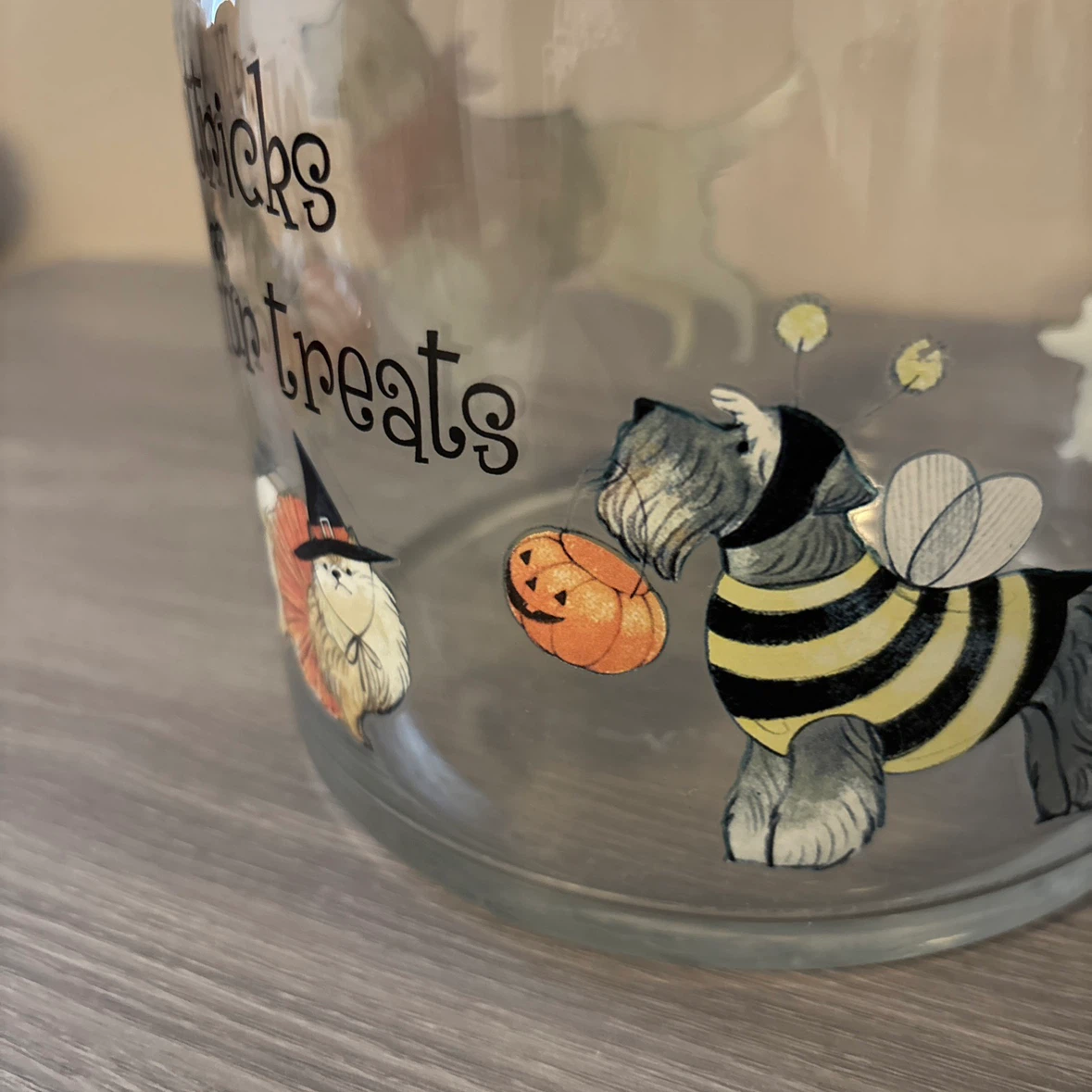 RARE PIER 1 PARK AVENUE PUPPIES Large Glass - photo 3