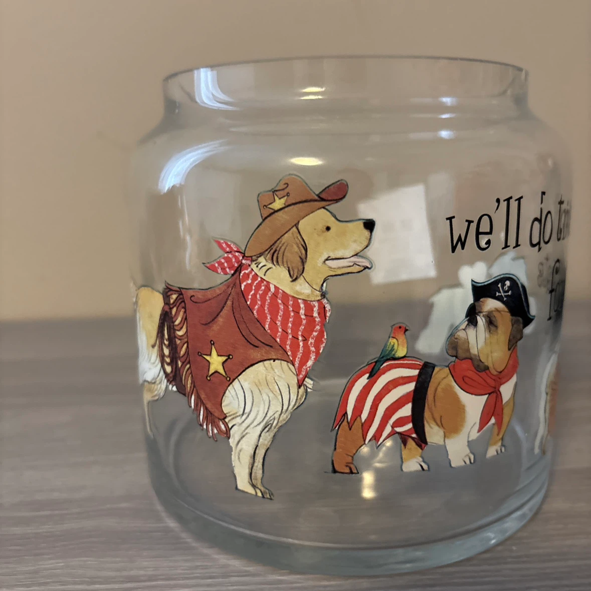 RARE PIER 1 PARK AVENUE PUPPIES Large Glass - photo 5